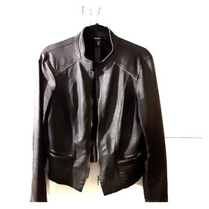 womens gray coated denim jacket